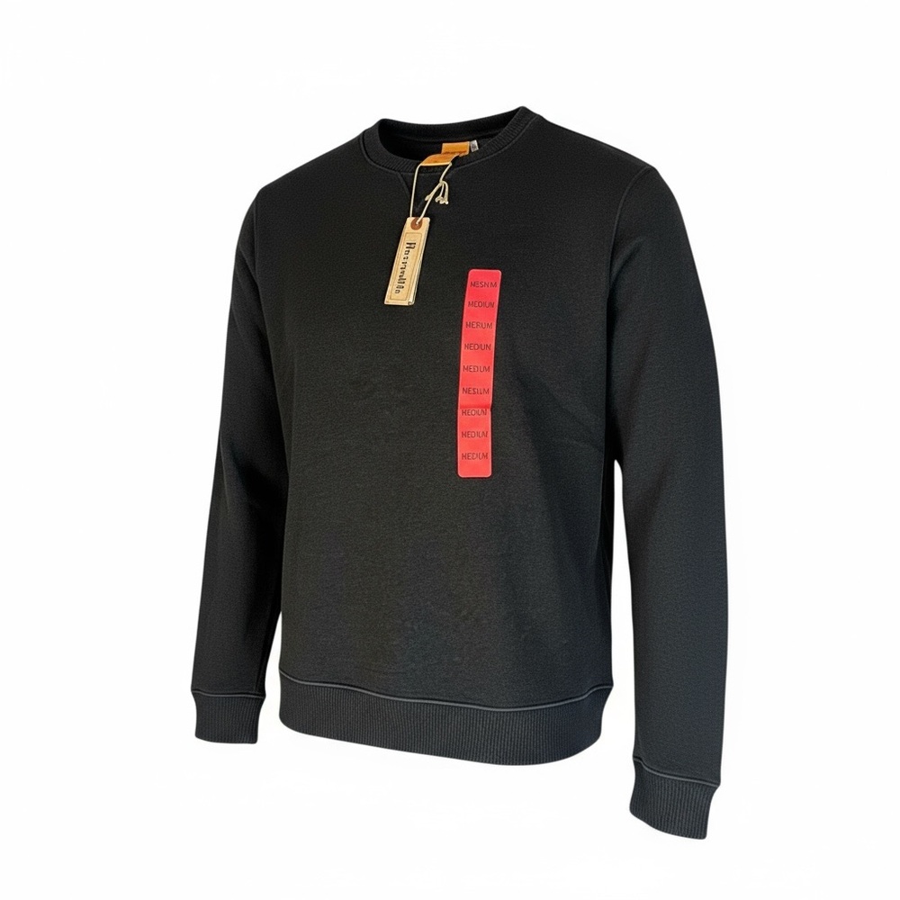 Tailor Vintage Reversible Cotton Crewneck Sweatshirt Black/Gray Medium NWT